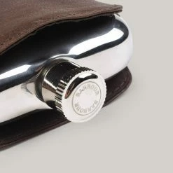 BARBOUR WAX HIP FLASK - DARK BROWN -BARBOUR Shop Barbour Acc 17 1024x1024@2x