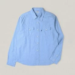 KNICKERBOCKER CHAMBRAY PARIS WESTERN SHIRT - LIGHT BLUE