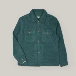 BARBOUR Shop 9 KNICKERBOCKER VERMONT OVERSHIRT - GREEN WOOL