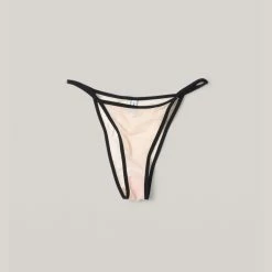 KYE INTIMATES ESSENTIAL STRING BIKINI - BLACK + ECRU