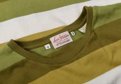 LEVI'S VINTAGE CLOTHING 1940'S SPLIT HEM TEE - GREEN/ECRU STRIPE -BARBOUR Shop LVCFW21 46 1024x1024@2x