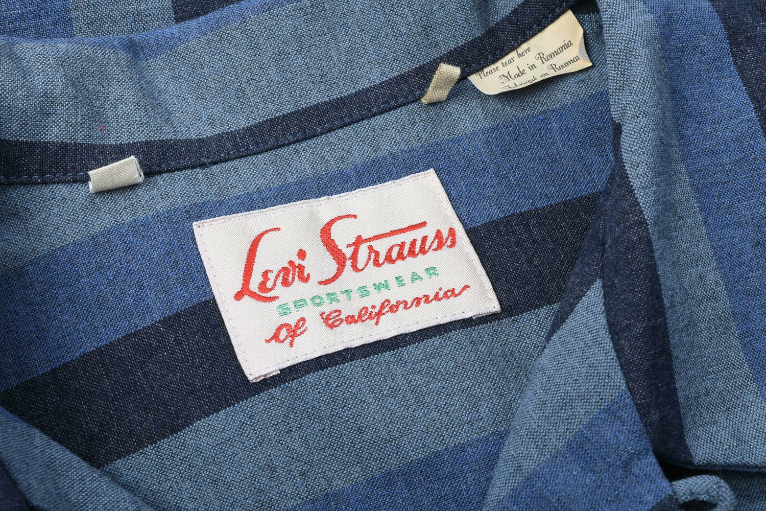 LEVI'S VINTAGE CLOTHING SPORTSWEAR SHIRT - TONAL BLUES PATTERN 6 LEVI'S VINTAGE CLOTHING SPORTSWEAR SHIRT - TONAL BLUES PATTERN - Image 4