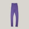 LENO COTTON RIB LEGGINGS - PURPLE