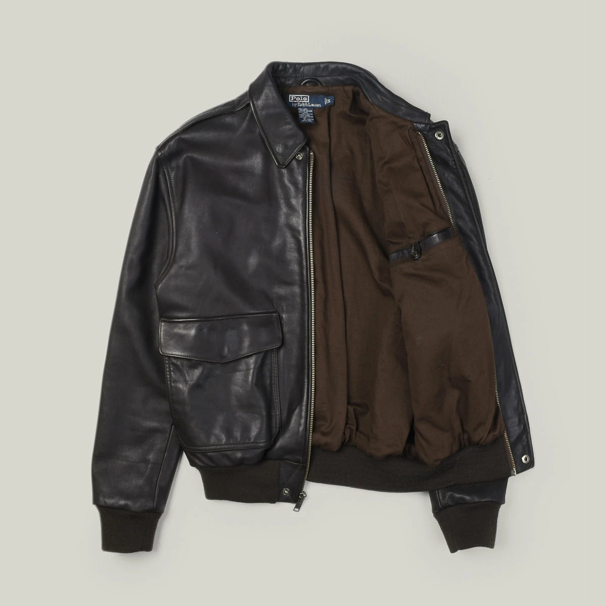 USED RALPH LAUREN A-2 FLIGHT JACKET - BROWN 5 USED RALPH LAUREN A-2 FLIGHT JACKET - BROWN - Image 3