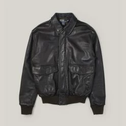 USED RALPH LAUREN A-2 FLIGHT JACKET - BROWN