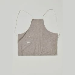 BASSHU KHAKI CHAMBRAY APRON