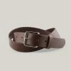 TANNER GOODS DAILY BELT - COGNAC/STAINLESS -BARBOUR Shop TG Product DailyBelt BrownSilver Resize 071520 THUMB 1024x1024@2x