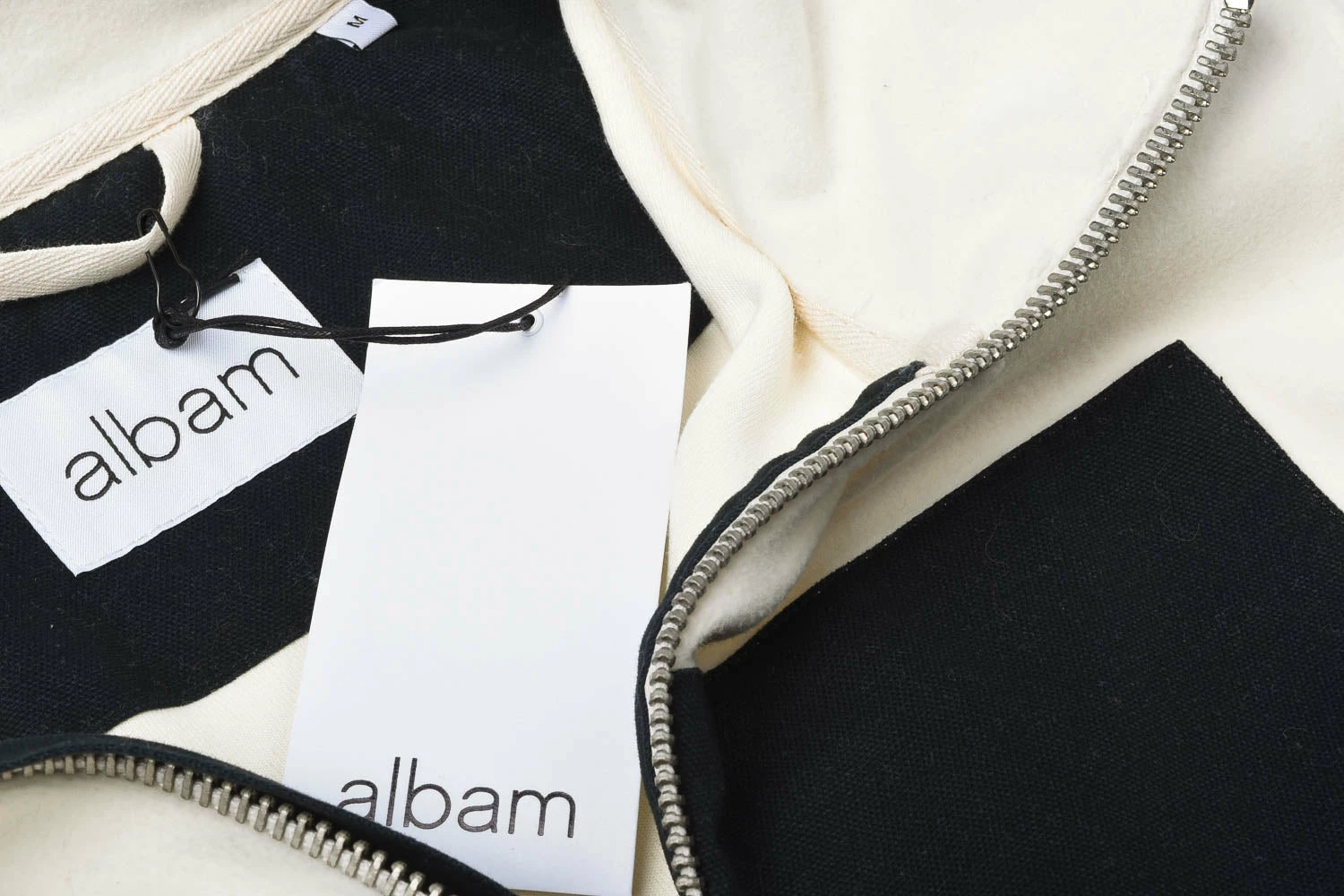 USED ALBAM SPORT FLEECE HALF ZIP SWEATSHIRT - WHITE 6 USED ALBAM SPORT FLEECE HALF ZIP SWEATSHIRT - WHITE - Image 4