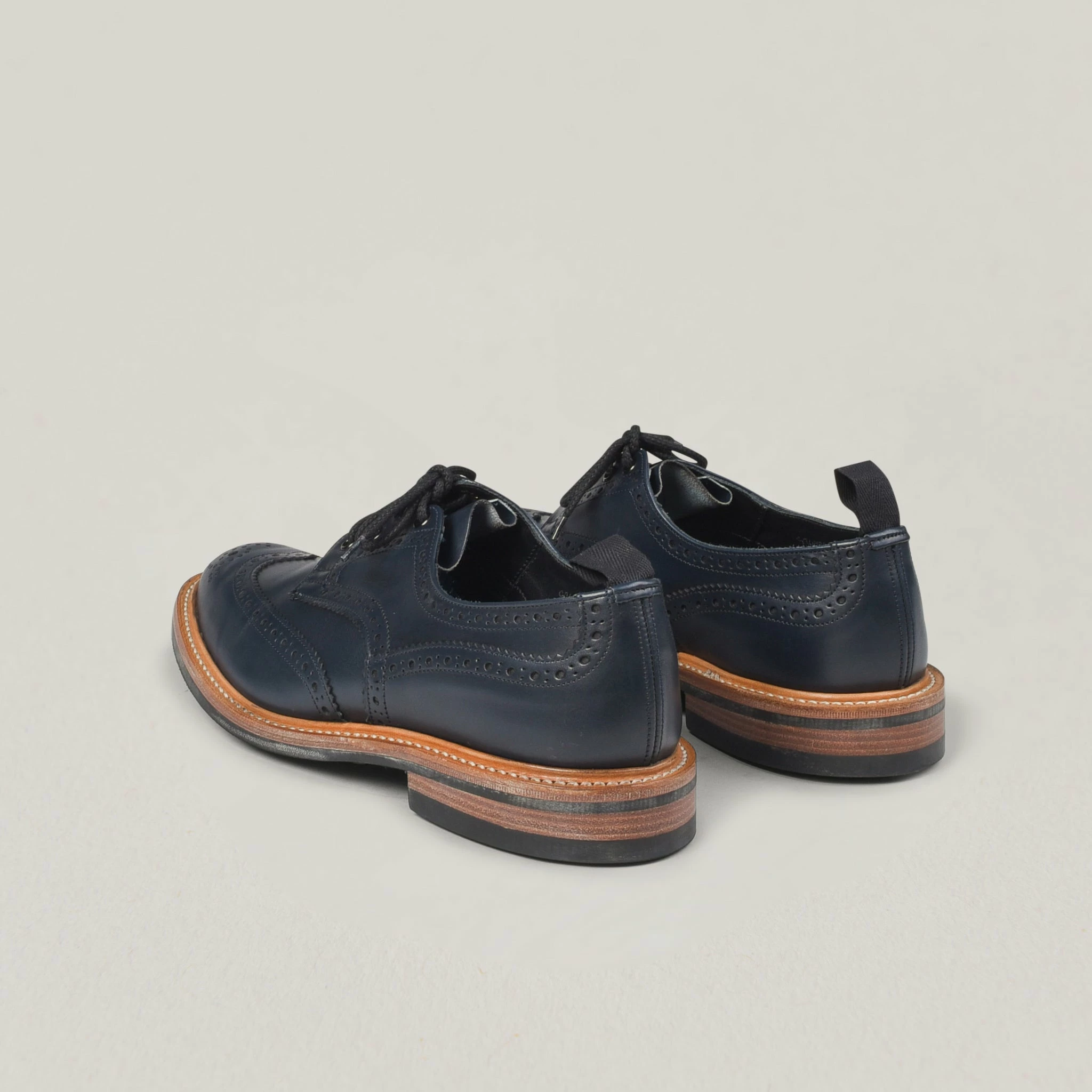 USED TRICKER'S BOURTON BROGUES - NAVY ANILINE 5 USED TRICKER'S BOURTON BROGUES - NAVY ANILINE - Image 3
