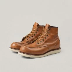 USED RED WING 10875 MOC TOE BOOTS - TAN