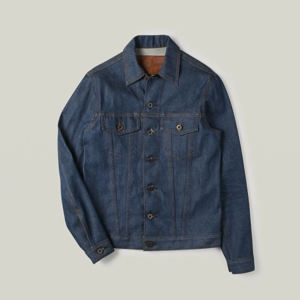 USED NAKED & FAMOUS DENIM JACKET - BLUE SELVEDGE 3 USED NAKED & FAMOUS DENIM JACKET - BLUE SELVEDGE