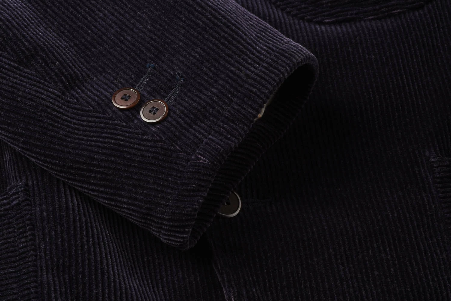 USED SUGAR CANE FICTION ROMANCE 3 BUTTON CORDUROY JACKET - NAVY 8 USED SUGAR CANE FICTION ROMANCE 3 BUTTON CORDUROY JACKET - NAVY - Image 6