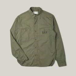 USED THE REAL McCOY'S N-3 UTILITY SHIRT - GREEN