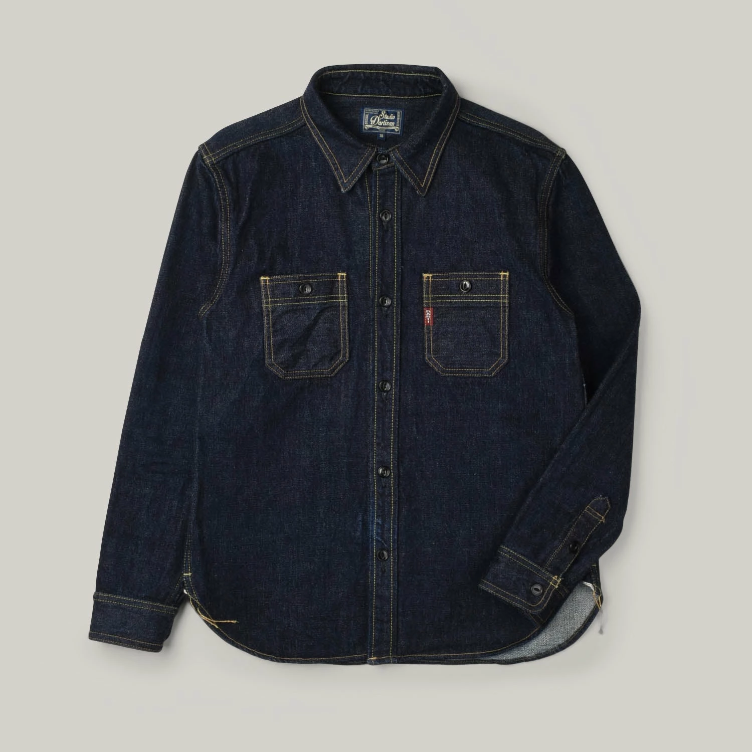 USED STUDIO D'ARTISAN DENIM WORK SHIRT 3 USED STUDIO D'ARTISAN DENIM WORK SHIRT