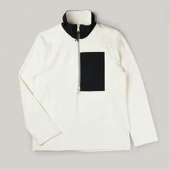 BARBOUR Shop 15 USED ALBAM SPORT FLEECE HALF ZIP SWEATSHIRT - WHITE