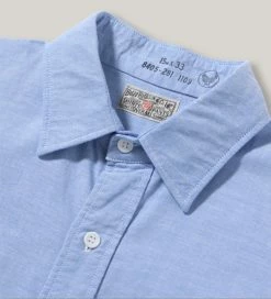 BUZZ RICKSON 4OZ COTTON OXFORD CLOTH SHIRT - BLUE -BARBOUR Shop toyo7 1024x1024@2x